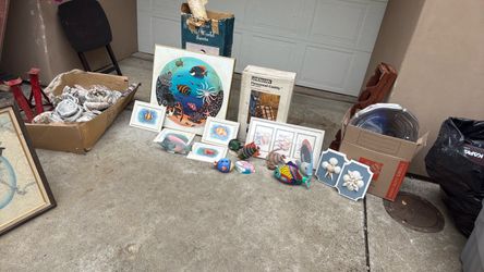 Ocean themed decorations bath/bed etc