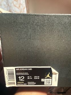 Air Jordan 1 Mid Gym Red/Black-White Size 12
