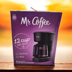 Mr. Coffee 12 Cup Switch Filter Coffee Machine Black Easy On/Off Auto Pause