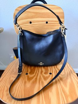 Coach Black Leather Hobo Shoulder Bag