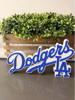 LA dodgers desk sign display
