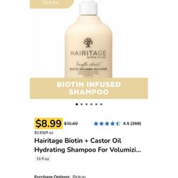 Heritage Length Check Shampoo And Conditioner $12
