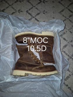 THOROGOOD 💯 LEATHER 8"MOC STEEL TOE LACE UP BOOTS