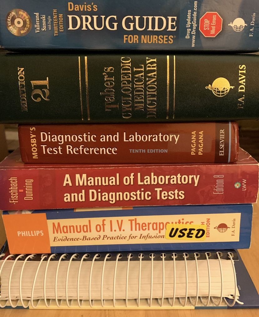 Nursing Manuals/Guides/Reference Books (Lot of 7)