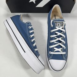 Converse CTAS Lift Ox Platform Armor Blue White Black Sneakers Women Size 11