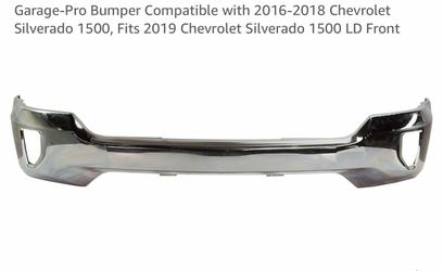 2184  Garage-Pro Bumper Compatible with 2016-2018 Chevrolet Silverado 1500, Fits 2019 Chevrolet Silverado 1500 LD Front