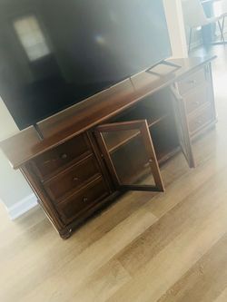 TV Stand with Drawers and Cabinet