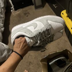 New NIKE DUNKS light Grey Size 14
