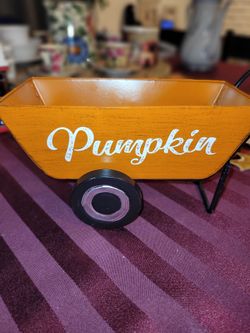 Pumpkin Decorative Mini Wheelbarrow