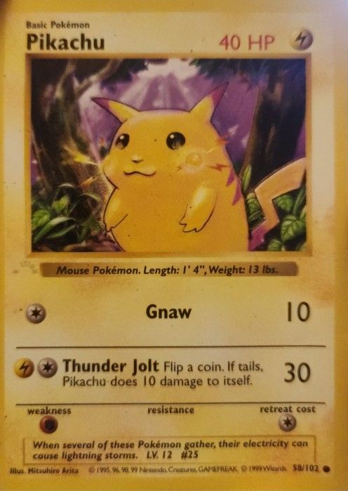 Ghost Stamp First Edition Shadowless Pikachu 
