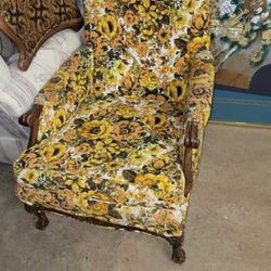 Antique Flower Chair