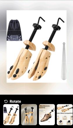 2-Way Adjustable Wooden Shoe Trees – Pair