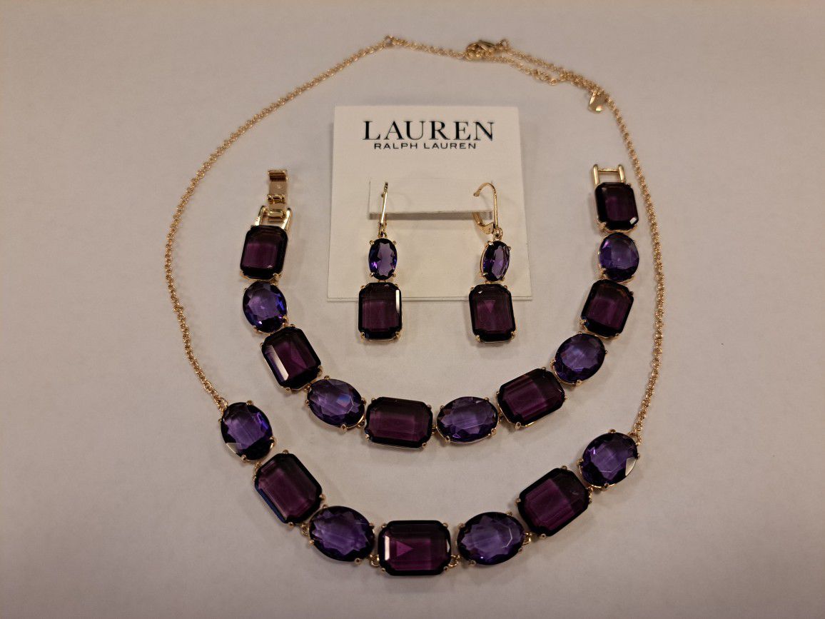 NEW-Ralph Lauren Purple Stone Jewelry Set for Sale in Fremont, CA - OfferUp