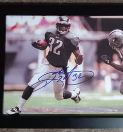 #32 Ricky Waters autographed signed photo 9×11 Eagles 1(contact info removed) rushed for 1,273 yards