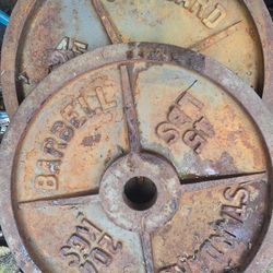 Standard barbell plates 45 LBS