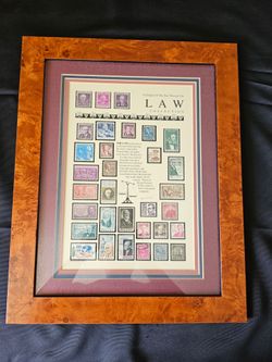 Limited Edition "The Law Collection" Framed Stamp Art – Hand-Signed & Numbered (Jack #5287)