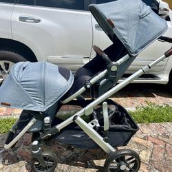 Double Stroller Uppababy Vista V2 Blue 