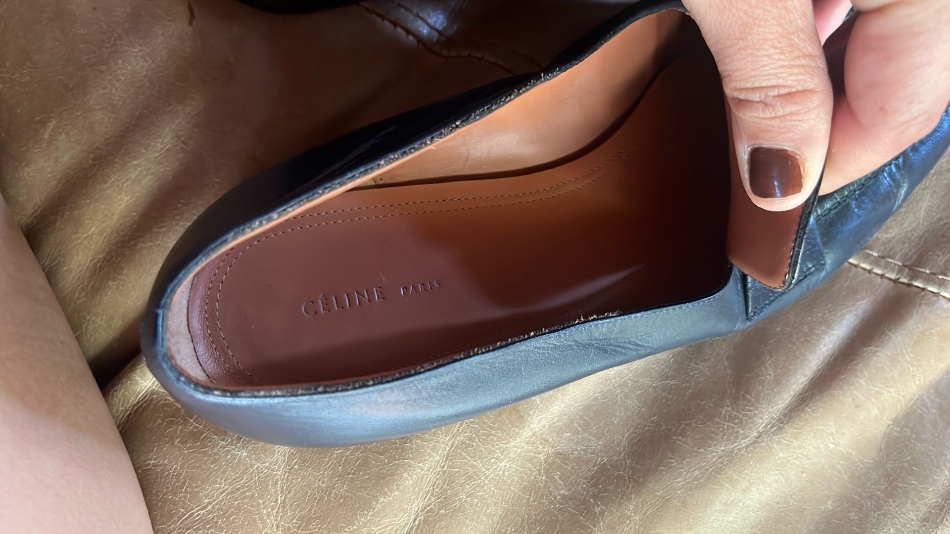 Celine Women's Flats Loafers 37 Leather