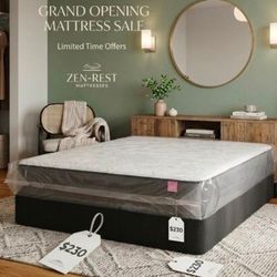 New KING SIZE MATTRESS WITH BOX SPRING SET NEW MATTRESS BED SET INNERSPRING MATTRESS WITH FOAM 