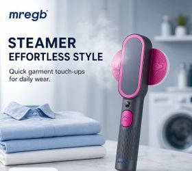 MREGB Portable Handheld Steamer Iron for Clothes, 2-in-1 Garment Steamer & Mini Iron