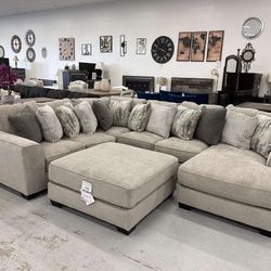 [OM] 🟪 Only $45 initial then take it home 🏡 Brand New Ardsley 4 Piece Sectional With Chaise 