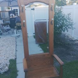 Antique Amish Hall Tree Chair