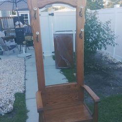 Antique Amish Hall Tree Chair