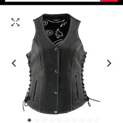 Motorcycle Leather Vest 