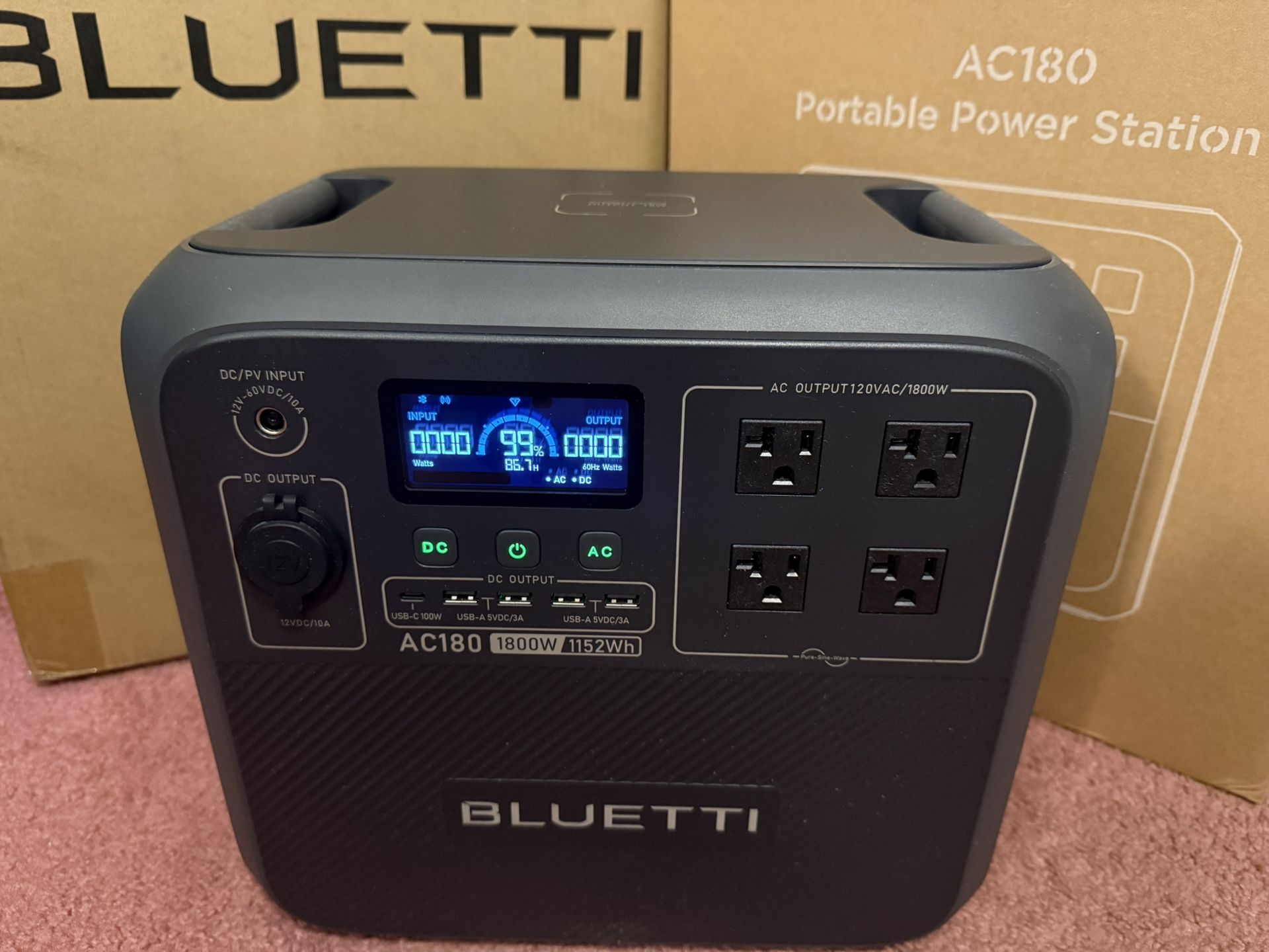 BLUETTI AC180 PORTABLE POWER STATION