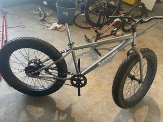 Custom Kawasaki Fat Tire 52volt  E-Bike Project - 26x4 Tires
