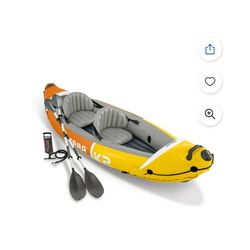 2 blow up kayaks