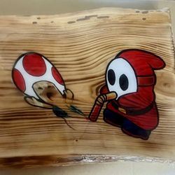 Toad & Shy Guy. Mario. Resin Plaque 