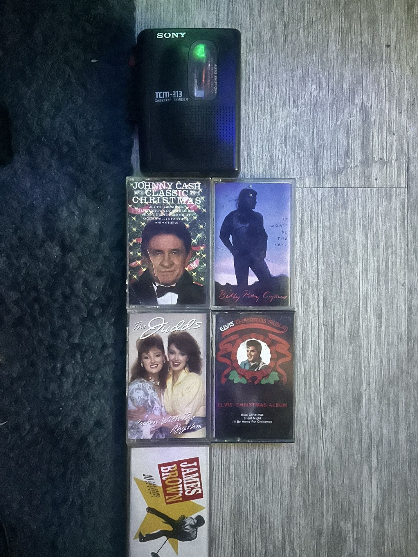 Vintage Sony Cassette Player + Country & Soul Tape Bundle