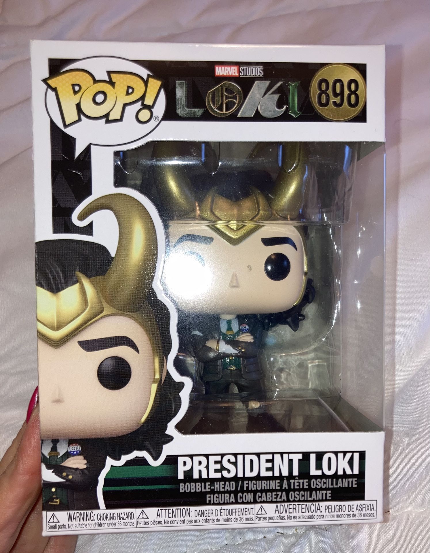 Marvel President Loki Bobble Head Funko Pop Action Figure New in Box!