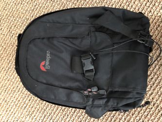 Lowe pro black camera bag, backpack-mini trekker.