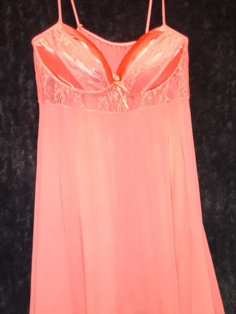 Lingere Heaven If Your On My Listings Size XL/Large Sheer Tropical Sunset Orange