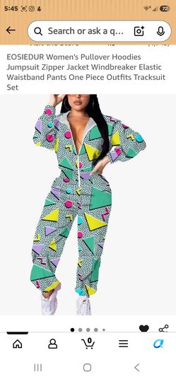 Women's One-Piece 80s era Jumpsuit costume