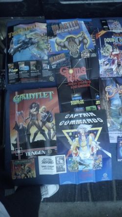 Nintendo NES Original Game Posters And Manuals For Games 