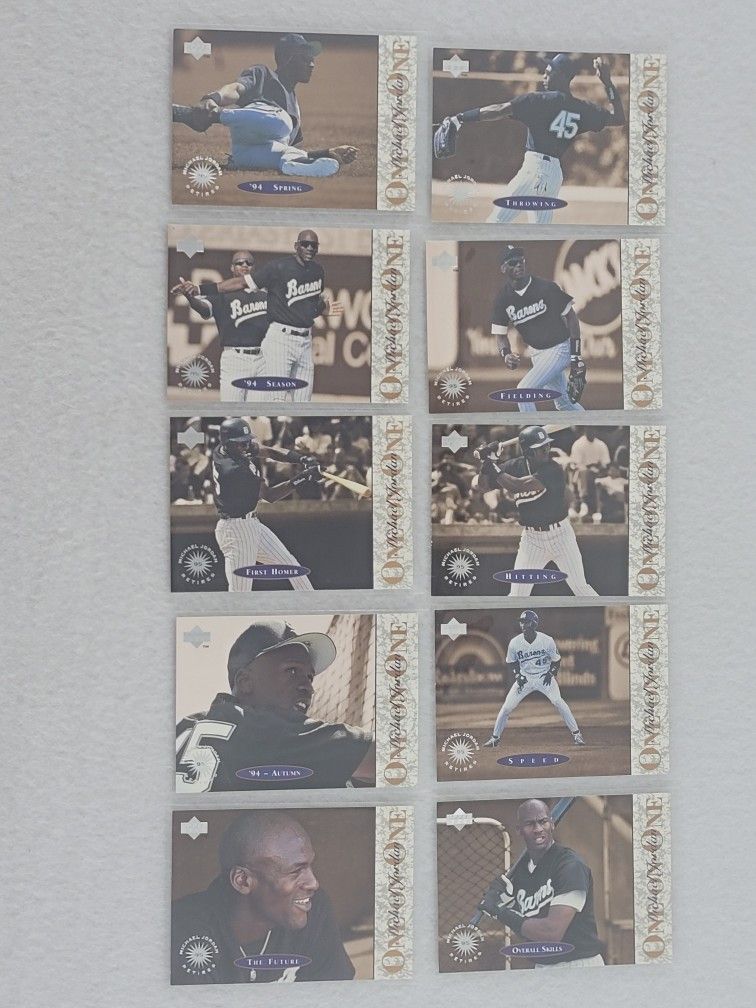 1995 Upper Deck Michael Jordan Birmingham Barons One on One Set of 10 Cards