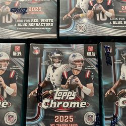 2025 Topps Chrome Football Blaster Box