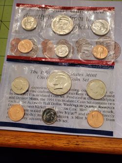 1991 US Mint Uncirculated Coin Set