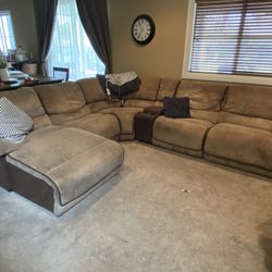 Sectional Recliner Sofa Couch With Chase
