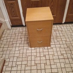 Two Drawer Wood Filing Cabinet/15.5 X 16 X 24 Inches 