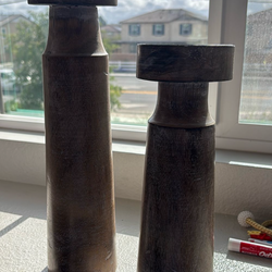 New Two Both Wooden Candles Stands together only