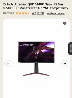 LG 1440p 165hz Monitor
