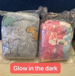 Flannel Kids Throw Blanket bundle Glow in the dark