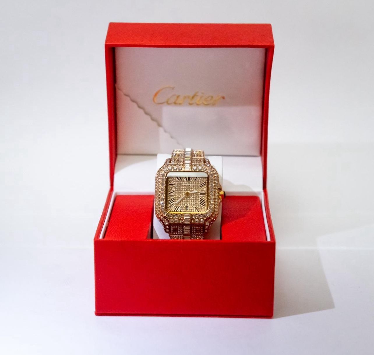 Diamond Encrusted Cartier Santos