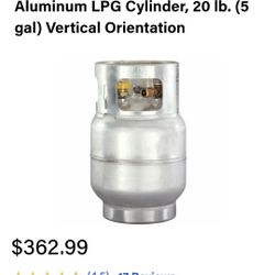 Aluminum LPG 20 Pounds gas vertical position