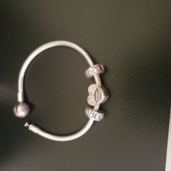 Pandora Bracelet And Charms-6.5 In Length 