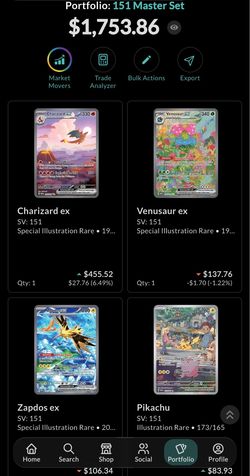 Pokemon 151 Master Set Incomplete (w/ Hits)